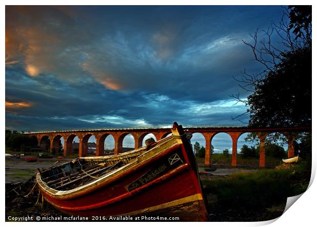 Boat Wrecked Print by michael mcfarlane