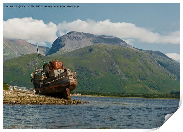 The Old Boat of Caol Print by Paul Collis