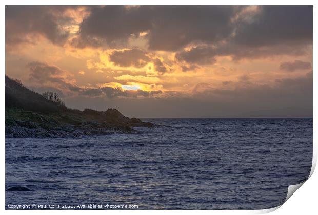 Argyll sunset Print by Paul Collis