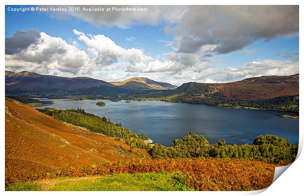  Autumn at Derwentwater Print by Peter Yardley