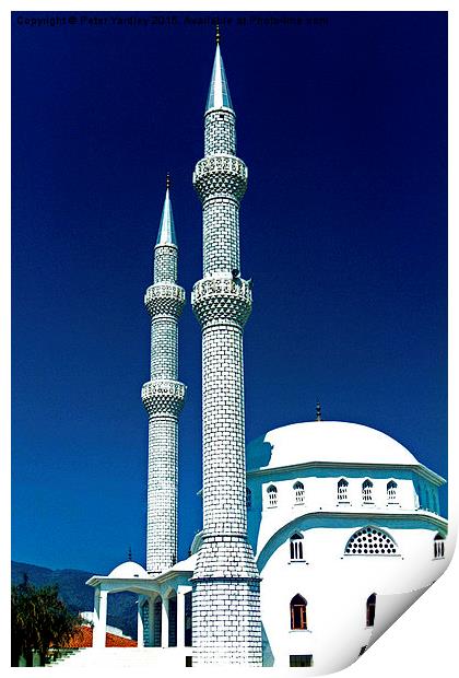  Turkish Mosque Print by Peter Yardley
