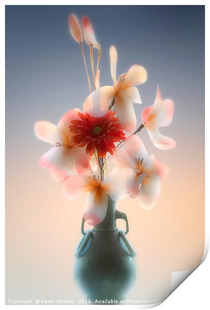 Flowers in Vase #1 Print by Peter Yardley