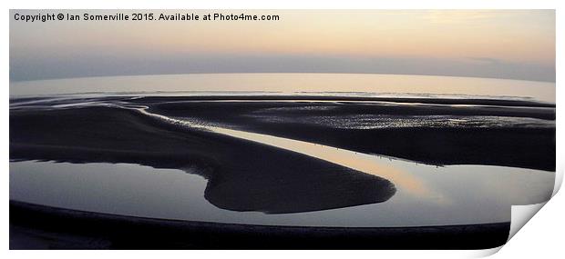 Sunset Blackpool Beach  Print by Ian Somerville