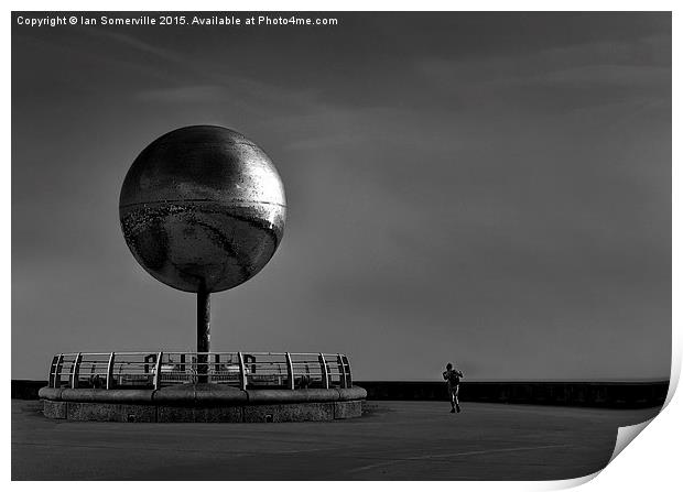  Glitter Ball Blackpool South Beach Print by Ian Somerville