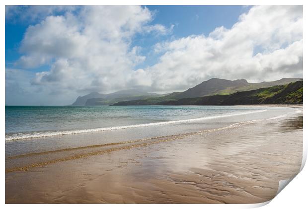 Nefyn beach, Lleyn Peninsula, North Wales Print by Andrew Kearton