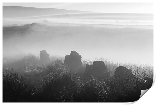  Mist on the moors Print by Andrew Kearton