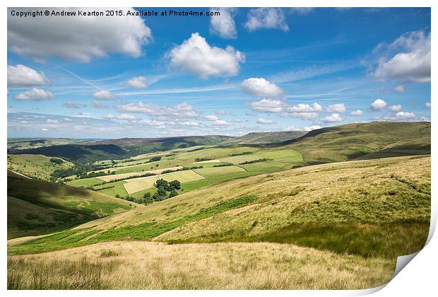  Summer in the High Peak, Derbyshire Print by Andrew Kearton