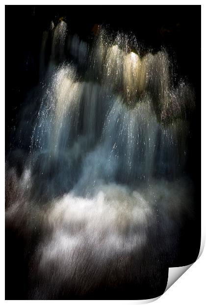  Sparkling waterfall abstract Print by Andrew Kearton