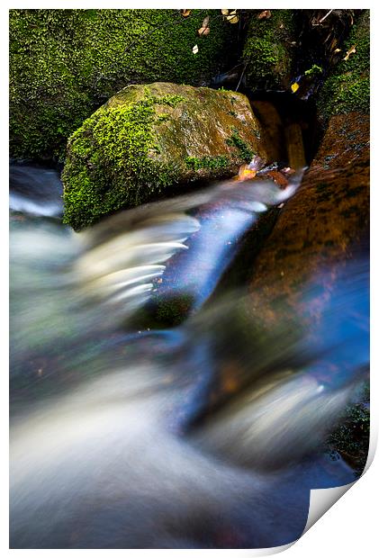  Smooth flow in a moorland stream Print by Andrew Kearton