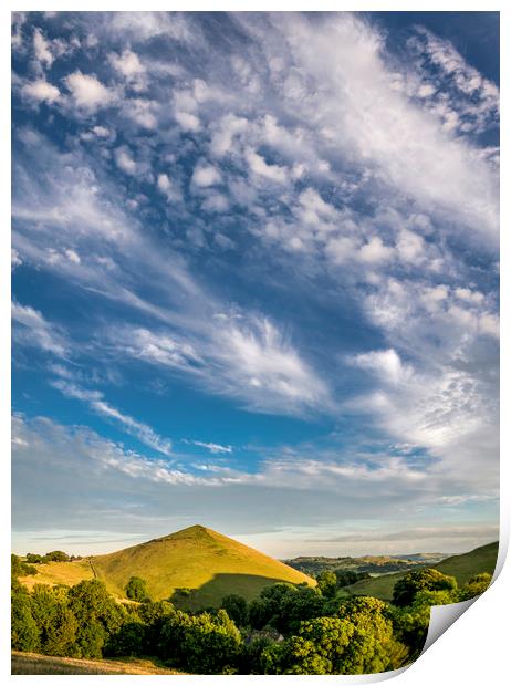 Summer sky over High Wheeldon Print by Andrew Kearton