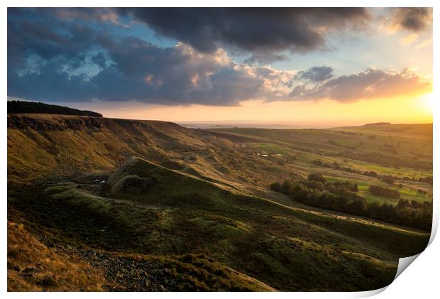 Sunset at Coombes edge Print by Andrew Kearton