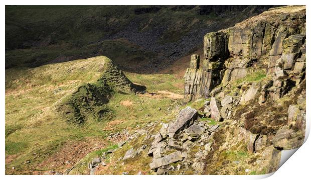 The Mares back and Coombes Tor Print by Andrew Kearton