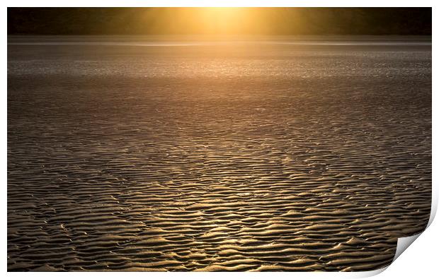 Sunset glow on the sand Print by Andrew Kearton