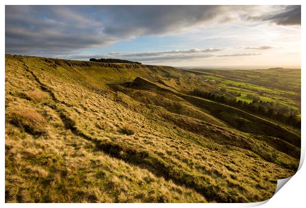 Spring evening on Coombes edge Print by Andrew Kearton
