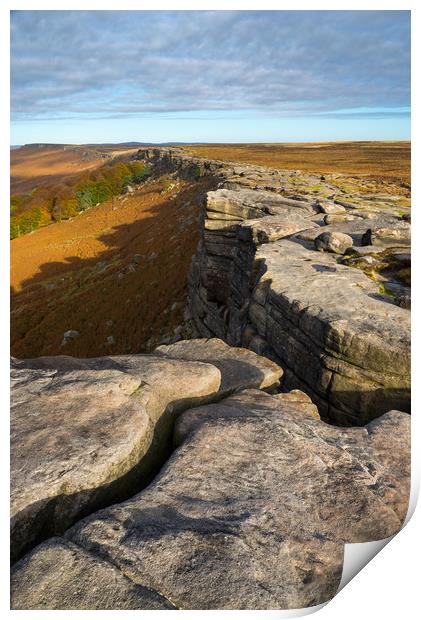 Stanage Edge, Peak District, England Print by Andrew Kearton