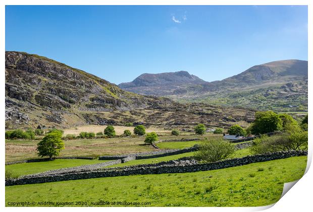 Cwm Nantcol, Snowdonia Print by Andrew Kearton