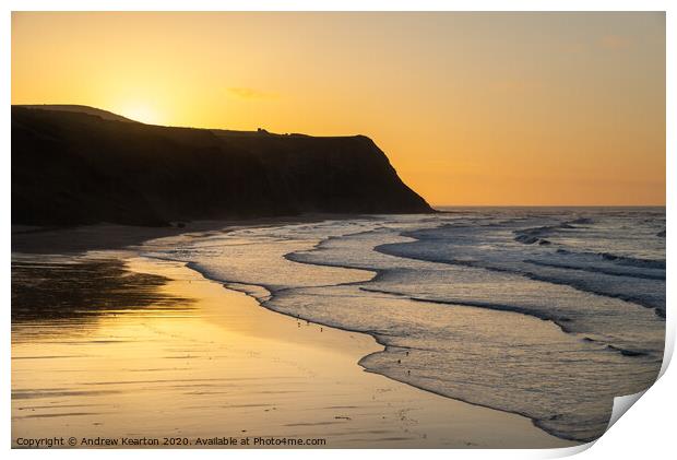 Cattersty Sands, Skinningrove, North Yorkshire Print by Andrew Kearton