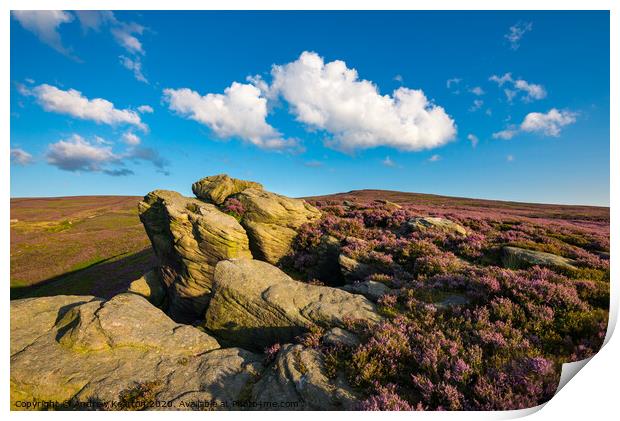 The Worm Stones, Glossop, Derbyshire Print by Andrew Kearton