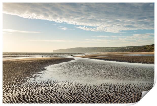 Filey Bay, North Yorkshire Print by Andrew Kearton