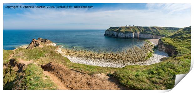 Thornwick Bay, North Yorkshire Print by Andrew Kearton