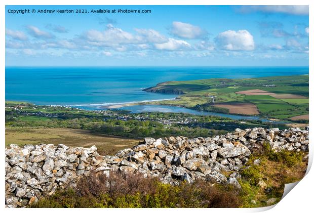 Newport from Mynydd Carningli, Pembrokeshire, Wale Print by Andrew Kearton