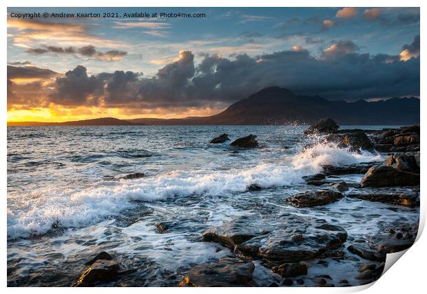 Elgol beach, Isle of Skye, Scotland Print by Andrew Kearton