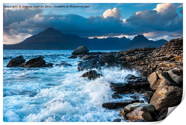 Elgol beach, Isle of Skye, Scotland Print by Andrew Kearton