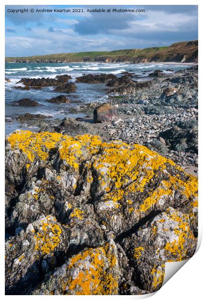 Penllech beach, Llyn Peninsula, North Wales Print by Andrew Kearton
