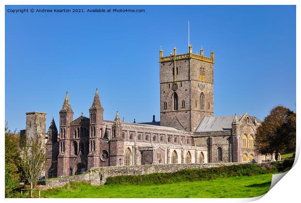 St David's Cathedral, Pembrokeshire, Wales Print by Andrew Kearton