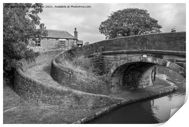 Macclesfield canal at Marple, Stockport, England Print by Andrew Kearton