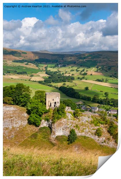 Peveril Castle and Cave Dale, Derbyshire, England Print by Andrew Kearton
