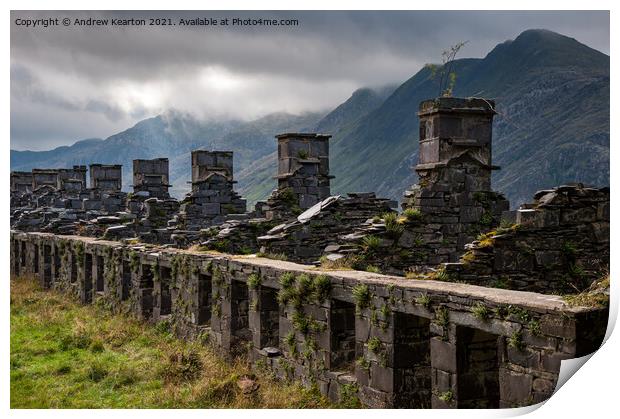 Anglesey Barracks, Dinorwig quarry, Llanberis Print by Andrew Kearton