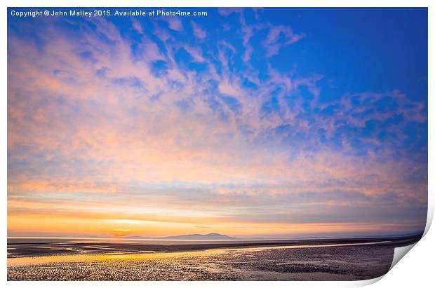  Solway Firth Sunset Print by John Malley