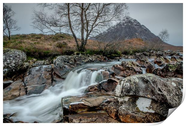 Low Winter waterflows past the Buckle Print by John Malley
