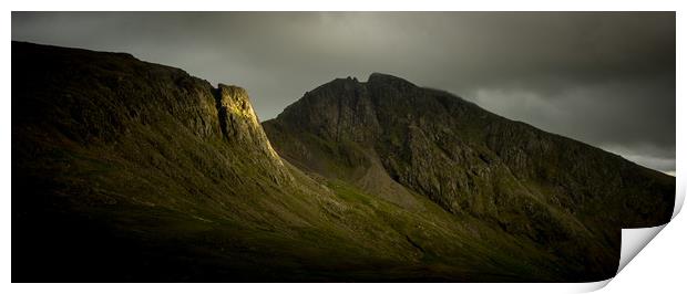 Pikes Crag on Scafell Pikes Print by John Malley