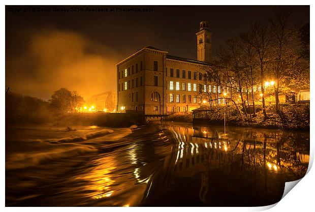 Salts Mill in Saltaire Yorkshire  Print by David Oxtaby  ARPS