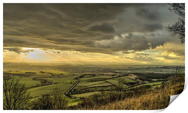  Sutton Bank at Dusk Print by David Oxtaby  ARPS