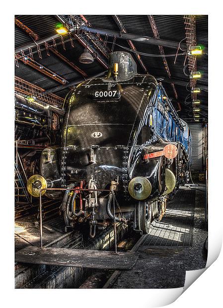  60007 'Sir Nigel Gresley' at Grosmont train sheds Print by David Oxtaby  ARPS