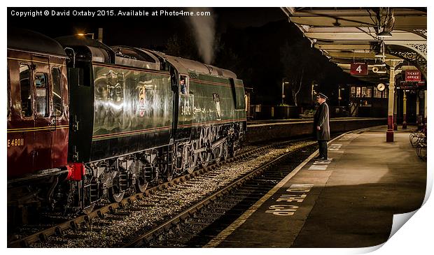  34092 'Wells' at Keighley Station Print by David Oxtaby  ARPS