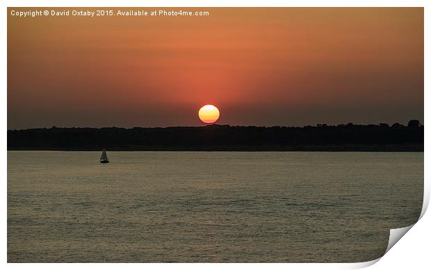  sunset on the Solent Print by David Oxtaby  ARPS