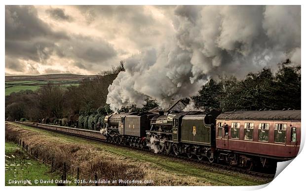 Flying Scotsman and Lancashire Fusilier at Irwell Print by David Oxtaby  ARPS
