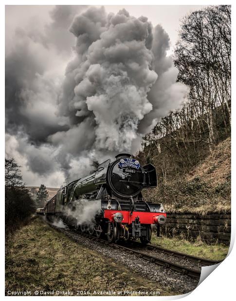 Flying Scotsman heading up to Goathland Print by David Oxtaby  ARPS