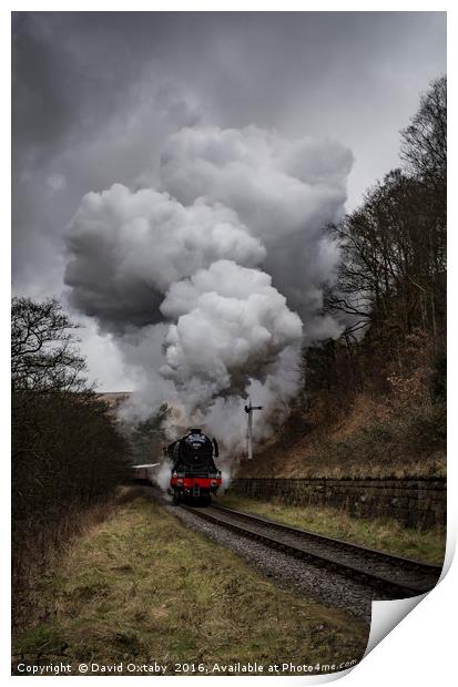 60103 Flying Scotsman nearing Goathland Print by David Oxtaby  ARPS