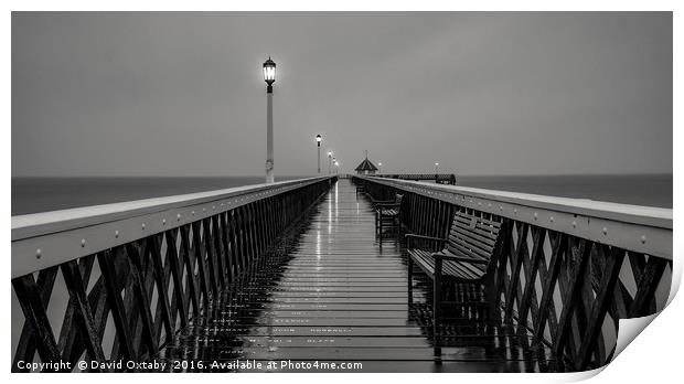 Wet evening at Yarmouth Pier Print by David Oxtaby  ARPS
