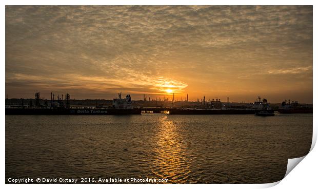 sunset in Southampton Print by David Oxtaby  ARPS