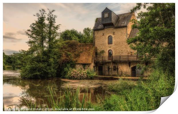 Old Water Mill at Noyen sur Sarthe Print by David Oxtaby  ARPS