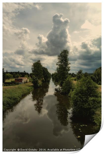 waterway at Noyen sur Sarthe Print by David Oxtaby  ARPS