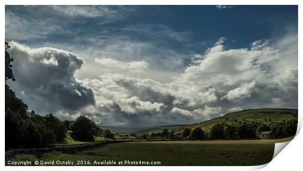 Storm heading over Muker Print by David Oxtaby  ARPS