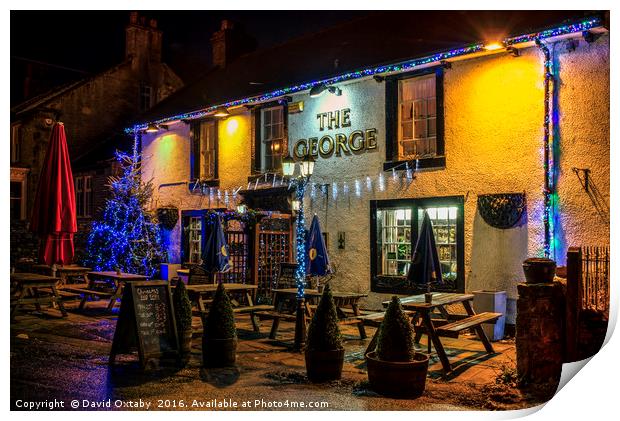 The George Pub at Castleton Print by David Oxtaby  ARPS