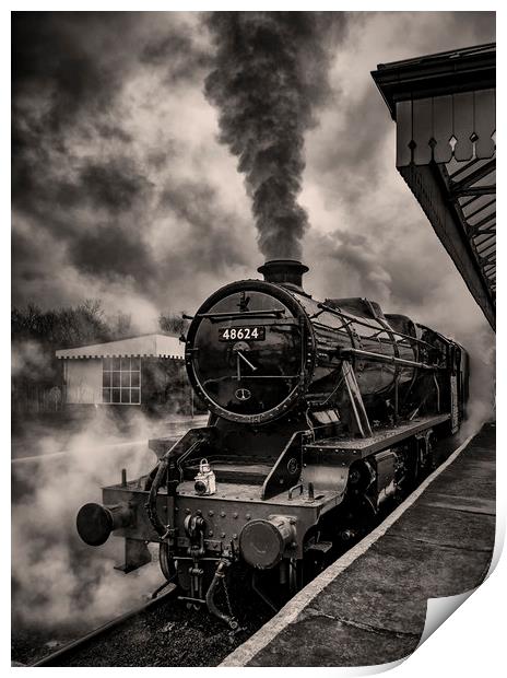 48624 at Ramsbottom Station Print by David Oxtaby  ARPS